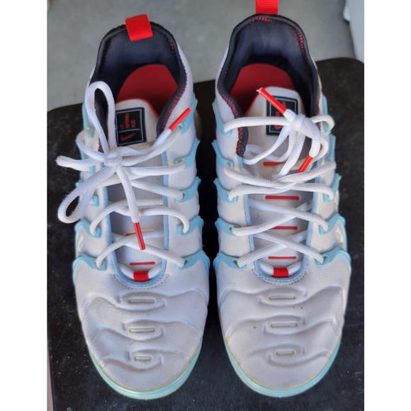Nike Other - Nike Air Vapormax Plus Running Shoes White / Blue / Red Sz 8.5 CW6974 100